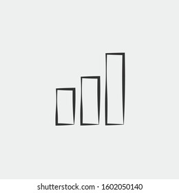 bar chart icon vector for web and graphic design