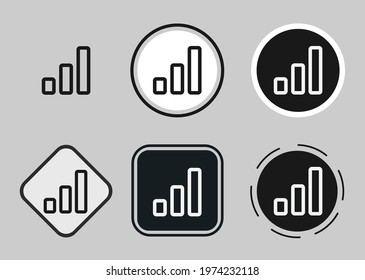 bar chart icon . web icon set. Collection of high quality black outline logo for web site design and mobile dark mode apps. Vector illustration