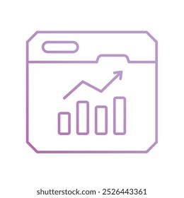 bar chart icon with white background vector stock illustration
