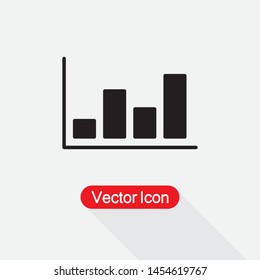 Bar Chart Icon,Histogram Column Chart Icon, Financial Sign Vector Illustration Eps10