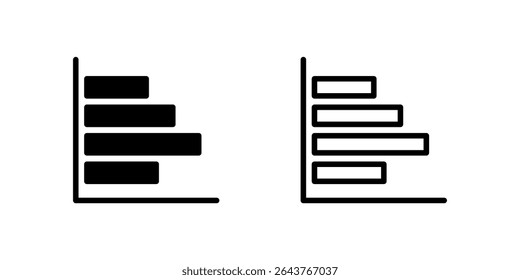Bar chart icons for data representation, ideal for business presentations and statistical reports.