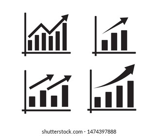 Bar chart illustration, business graph. data growth diagram. vector illustration