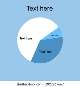 Bar chart illustrations, line charts, pie charts, for Presentations on a blue theme