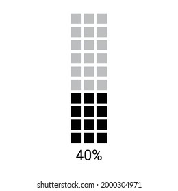 bar chart infographic with 40 percent (40%) vector illustration