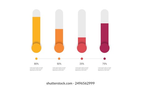 Bar Chart infographic template design with 4 options