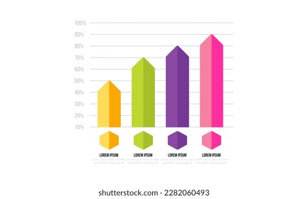 Balkendiagramm, Infografik-Vorlage für die Vektorgrafik