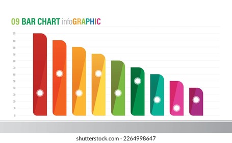 bar chart infographics. Business data visualization. Vector business template for presentation. Creative concept.