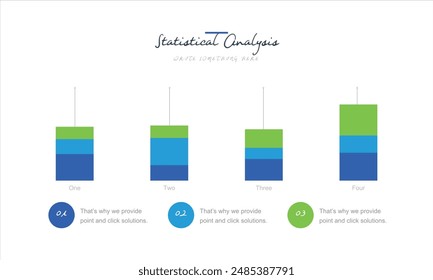 Bar Chart Infographics Elements 3D Vector Flat Design, Sign, Icon Full Color.