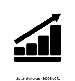 Bar chart isolated on white background
