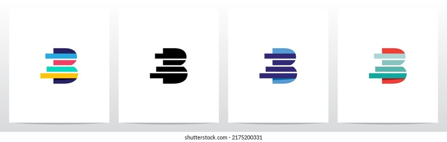Bar Chart From Letter Logo Design B 