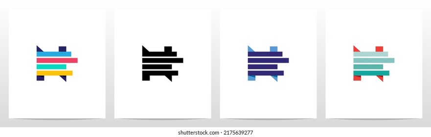 Bar Chart From Letter Logo Design N 