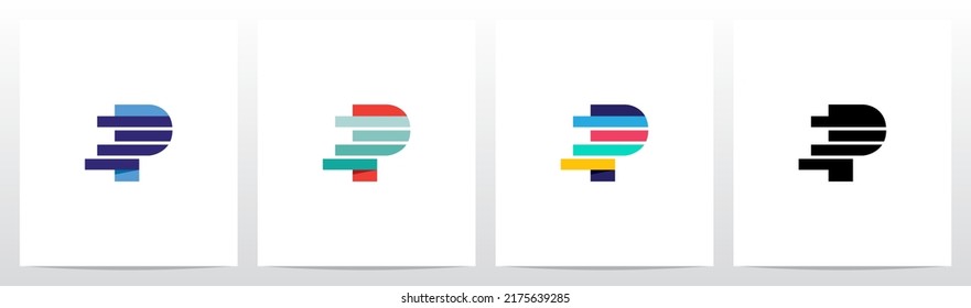 Bar Chart From Letter Logo Design P 