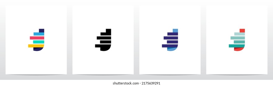 Bar Chart From Letter Logo Design J 