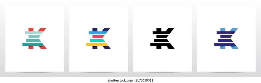 Bar Chart From Letter Logo Design K 