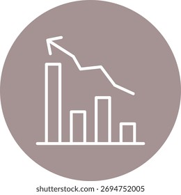 Bar Chart Line Colour Circle Style
