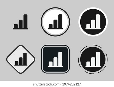 bar chart line fill icon . web icon set. Collection of high quality black outline logo for web site design and mobile dark mode apps. Vector illustration
