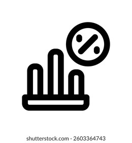 bar chart line icon. Clean and minimalist vector icon for websites, mobile apps, presentations, and logos. Fully scalable and customizable for any project.