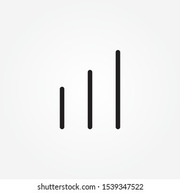 bar chart line icon design