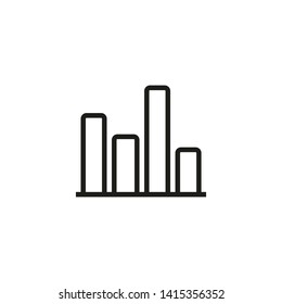 Bar chart line icon. Diagram, research, result. Statistics concept. Can be used for topics like presentation, infographic, project
