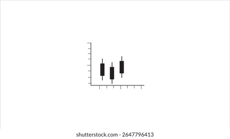 Icono de línea de gráfico de barras aislado, icono de stock de gráfico de negocios sobre fondo blanco.