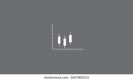 Icono de línea de gráfico de barras aislado, gráfico de negocios Ilustración vectorial de iconos de acciones.