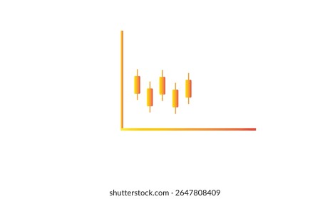 Icono de línea de gráfico de barras aislado, icono de stock de gráfico de negocios sobre fondo blanco.