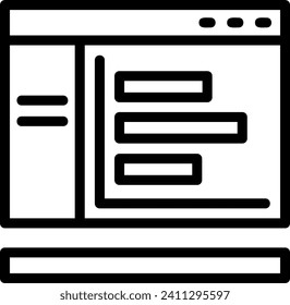 Bar chart Line Icon Vector Design