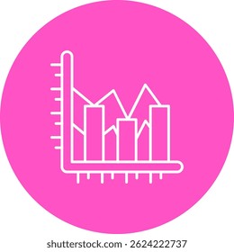 Bar chart Line vector Icon Design