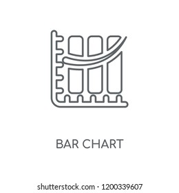 Bar chart linear icon. Bar chart concept stroke symbol design. Thin graphic elements vector illustration, outline pattern on a white background, eps 10.