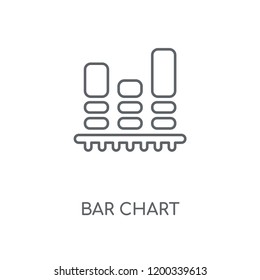 Bar chart linear icon. Bar chart concept stroke symbol design. Thin graphic elements vector illustration, outline pattern on a white background, eps 10.