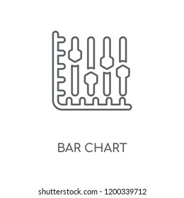 Bar chart linear icon. Bar chart concept stroke symbol design. Thin graphic elements vector illustration, outline pattern on a white background, eps 10.