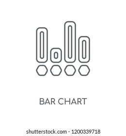 Bar chart linear icon. Bar chart concept stroke symbol design. Thin graphic elements vector illustration, outline pattern on a white background, eps 10.