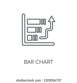 Bar chart linear icon. Bar chart concept stroke symbol design. Thin graphic elements vector illustration, outline pattern on a white background, eps 10.