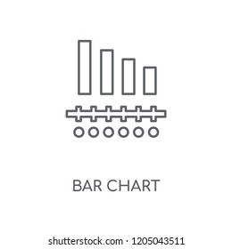 Bar chart linear icon. Bar chart concept stroke symbol design. Thin graphic elements vector illustration, outline pattern on a white background, eps 10.