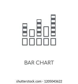 Bar chart linear icon. Bar chart concept stroke symbol design. Thin graphic elements vector illustration, outline pattern on a white background, eps 10.