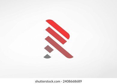 Bar chart logo showing growth in the form of the letter R. This logo is perfect for accounting and financial, business and consulting firms, as well as technology.