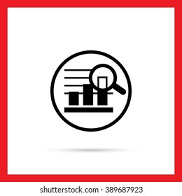 Bar chart and magnifier