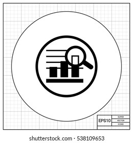 Bar chart and magnifier
