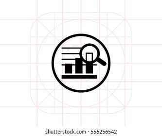 Bar chart and magnifier