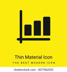 Bar Chart minimal bright yellow material icon