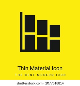 Bar Chart minimal bright yellow material icon