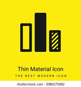 Bar Chart minimal bright yellow material icon