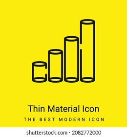 Bar Chart minimal bright yellow material icon