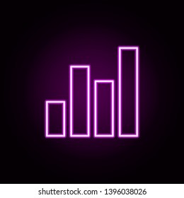 bar chart neon icon. Elements of Minimal universal theme set. Simple icon for websites, web design, mobile app, info graphics