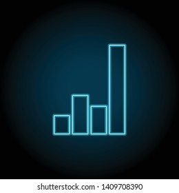 bar chart neon icon. Simple thin line, outline vector of charts and diagrams icons for UI and UX, website or mobile application