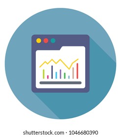 
A bar chart on web page concept of web ranking concept