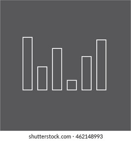 Bar chart outline icon illustration isolated vector sign symbol