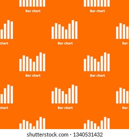 Bar chart pattern vector orange for any web design best