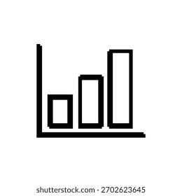 Relatório de visualização de informações estatísticas de pixel art do gráfico de barras.