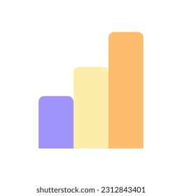 Bar chart pixel perfect flat gradient color ui icon. Data visualization tool. Business information. Simple filled pictogram. GUI, UX design for mobile application. Vector isolated RGB illustration